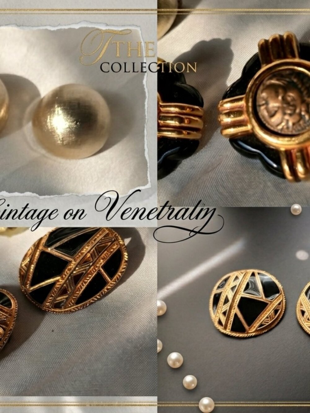3 sets of Authentic Signed Designer Clip-On Earrings